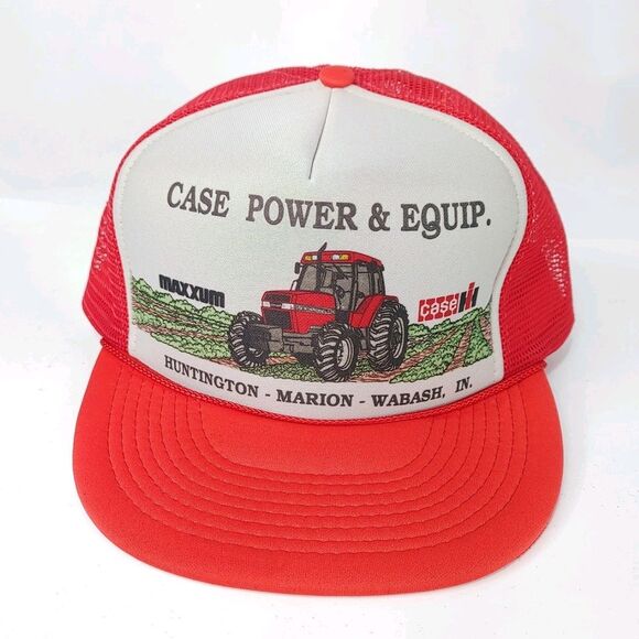 Vintage Case Power & Equipment Foam Snapback Trucker Hat ~ Indiana - Picture 1 of 11
